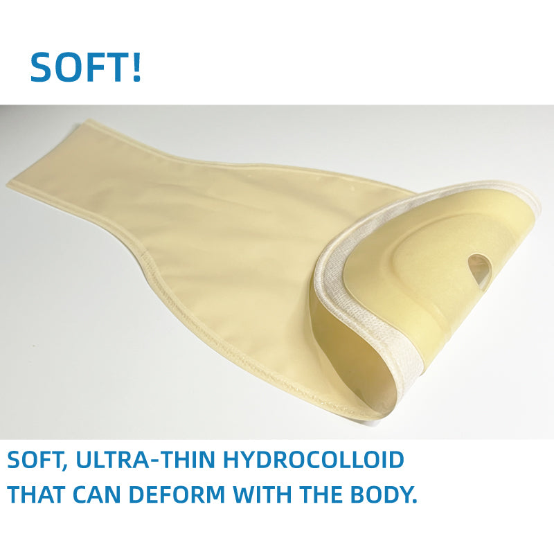 Soft Colostomy Bags,One-piece system Ostomy Pouch, for stoma size 15-60mm,stoma bag with clamp