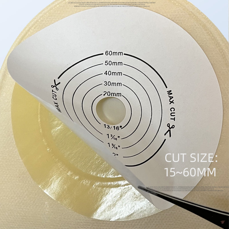 Soft Colostomy Bags,One-piece system Ostomy Pouch, for stoma size 15-60mm,stoma bag with clamp