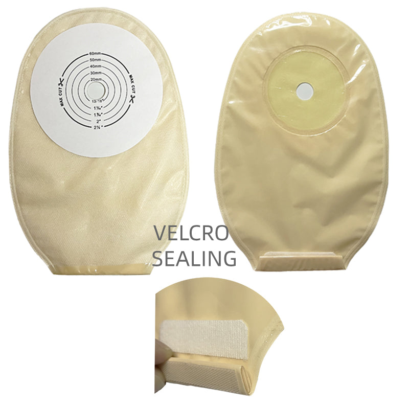 Soft Colostomy Bags,One-piece system Ostomy Pouch, for stoma size 15-60mm,stoma bag with clamp